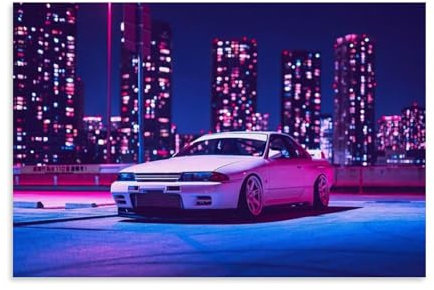IKJIkkncf Car Poster R32 Poster Dekorative Malerei Leinwand Wandkunst Wohnzimmer Poster Schlafzimmer Malerei,Wandkunst Bilddruck Moderne Familienzimmer Dekor 08x12inch(20x30cm)