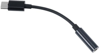 Adaptador Cable Para Auriculares Tipo C a 3,5 Mm Usb-C Macho a Jack Audio Hembra De 3,5 Mm Negro, Ligero Y Fácil De Llevar
