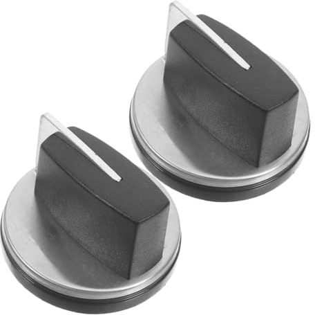 Angoily 2pcs Universal Gas Stove Knobs Replacement Made of Plastic with Embedded Design and Easy to Clean Feature, Suitable for Steam Oven and Gas Stove Use in Kitchen
