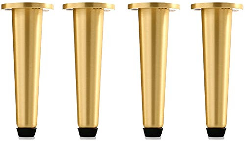 Solide Set von 4 Sich verjüngten Bein, verstellbare Ersatzbeine mit Schrauben, Hochleistungs -Couchtischbeinen, robust und langlebig, für Badezimmerschrank, Fernsehschrank, Waschständer, Nachttisch,