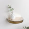 Melody Maison Curved Champagne With Gold Edge Mirrored Floating Wall Shelf