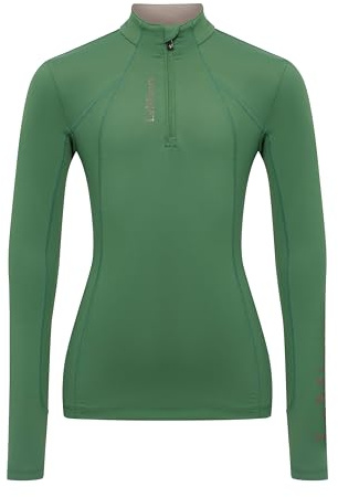 LeMieux Young Rider Classique Base Layer - Kids Long Sleeve Horse Riding Top - Children's Equestrian Apparel - Hunter Green - 11-12 years