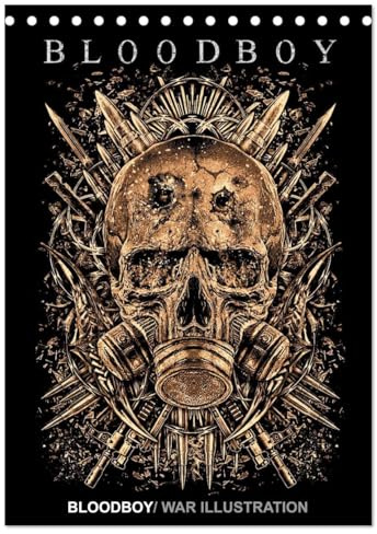 BLOODBOY/WAR ILLUSTRATION (Tischkalender 2026 DIN A5 hoch), CALVENDO Monatskalender: Eine Auswahl an schönen Horror-Illustrationen für Horror und Zombies begeisterte (CALVENDO Kunst)