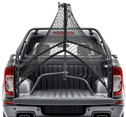 Trintion LKW-Ladungsnetz, 120 x 120 cm (Erweiterbar Auf 250 x 250 cm), Ladungssicherungsnetz mit 4 Befestigungsschnallen für Pickup-Trucks SUVs Reise- Und Outdoor Einlagig