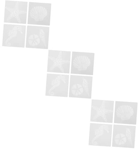 ARTIBETTER 3 Sätze Teiliges Meeres Malvorlagen Schablonen Niedliche Seestern Und Kreative Zeichenschablonen Für Diy Projekte Und Wanddekoration 8 Stück * 3