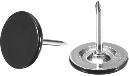 Unifizz Möbelnägel, 11 x 13 mm, dekorative Flachkopf-Möbelnägel, schwarz, für Sofa, Stuhl, Kopfteile, Teppiche, Holzarbeiten, 60 Stück