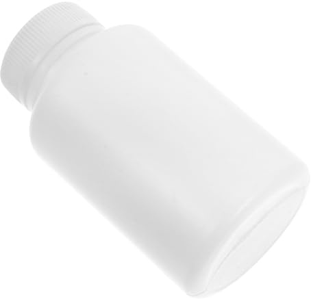 HAMPPLIES 20pcs Small Plastic Pill Bottles with Leakproof Screw Caps White Portable Medicine Containers for Solid Powder Capsule Storage Travel Pill Holder and Liquid Medication Organizer