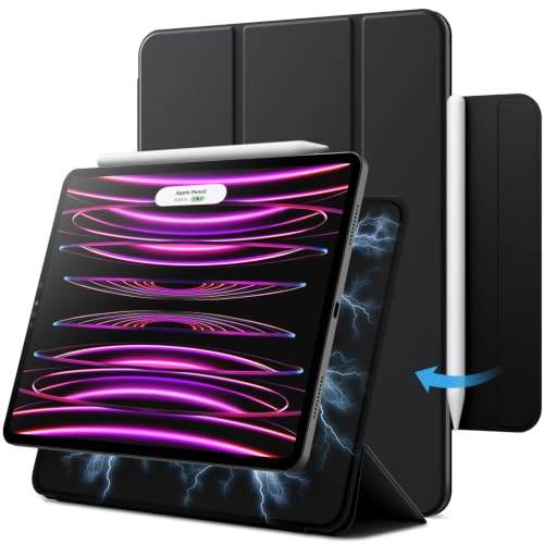 JETech Custodia Magnetica per iPad Pro 11 & iPad Air 5/4 10,9, Nero/Nero | Cover per iPad Pro 11 (2018-2022) & iPad Air 5/4 10,9 (2022/2020), Design Smart Sottile, Protezione Leggera, Antiurto