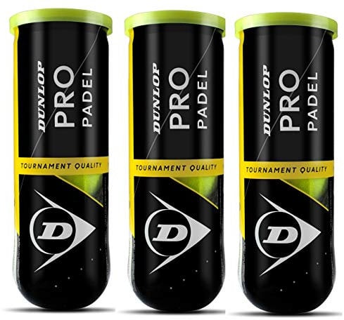 Dunlop Pro Paddelball, Gelb, 3 Stück Insgesamt 9 Bälle