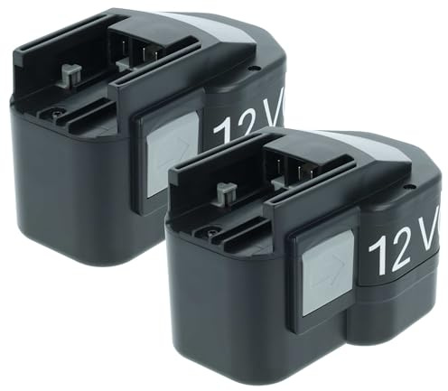 vhbw 2X Akku kompatibel mit Milwaukee PDD 12 X | PAS 12PP, PAD 12, CG12, PLD 12 X, PJX 12PP, PES 12 T Werkzeug (1500 mAh, NiMH, 12 V)