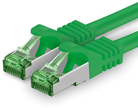 1aTTack.de Câble Réseau Cat7 Cat 7 10 GB/s - 1x 10m - RJ45 Ethernet LAN DSL Routeur Modem - Vert