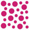 kleb-Drauf | 24 Punkte | Pink - matt | Autoaufkleber Autosticker Decal Aufkleber Sticker | Auto Car Motorrad Fahrrad Roller Bike | Deko Tuning Stickerbomb Styling Wrapping