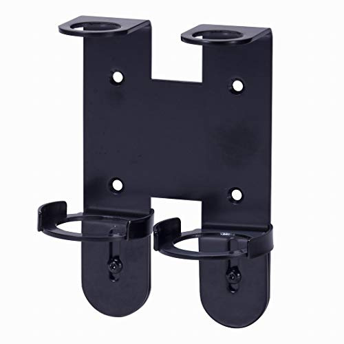 VINN DUNN Stainless Steel Wall Bracket Double for 300ml Amenity Bottles | Hand Wash Holder Bath and Shower, Body Wash, Hand Lotion Bottle (Graphite Black Double)
