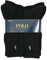 Polo Ralph Lauren Klassische gerippte Crew-Socken für Herren – 6er-Pack - Schwarz -