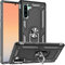 Fetrim Custodia per Galaxy Note 10, Cover PC TPU Cassa Shell Supporto di Anello Rotante Case per Samsung Galaxy Note 10 Nero
