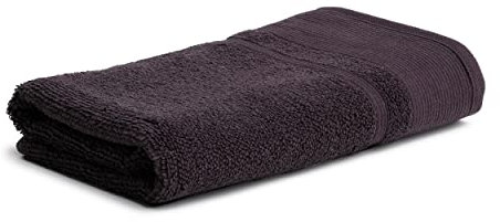 Möve Wellbeing Perlstruktur mit Biesen Handtuch 50 x 100 cm, Handtuch - Made in Germany, 85% Bio-Baumwolle 15% Leinen, Graphite