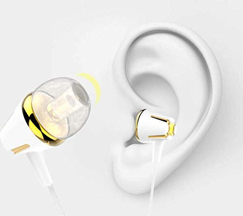 Auriculares de diseño para Samsung Galaxy S20+ Smartphone con Micro Reglage Kit Mano Libre Auriculares Universal Jack (Azul)