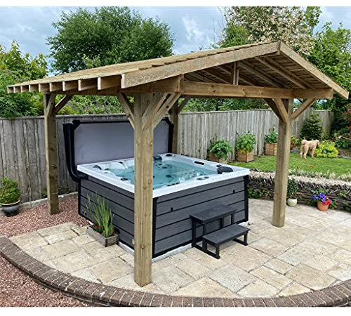 Pressure Treated Premium Timber Pergola - Featheredge Roof (3.6, 3.3)
