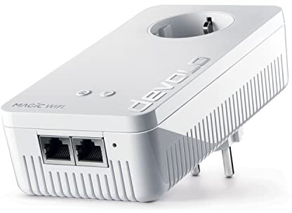 Devolo Adaptateur supplémentaire devolo Magic 2 WiFi 6, Adaptateur WiFi Powerline - jusqu'à 2400 Mbps, Point d'accès WiFi Mesh, 2 x Connexion LAN Gigabit dLAN 2.0, Blanc
