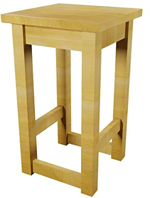 Magnetic Mobel Barhocker Massivholz Sitzhöhe 80 cm Erle Belastbar 110kg Fußstütze Innen Außen Barstuhl Tresenhocker