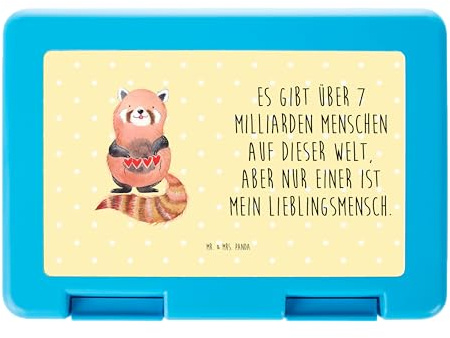 Mr. & Mrs. Panda Snackbox Roter Panda - Geschenk, Rot, Liebe, Liebling, Lieblingsmensch, Lunchbox, Herz, Bentobox, Bento Box, Tiere, Frischhaltedose, Butterbrotdose