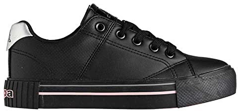 Kappa Tudy Lace Basket, Noir Rose Gris Argenté, 38 EU