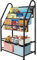 aboxoo Metall-Bücherregal für Kinder, schwarz, Spielzeugkisten und Organizer, groß, freistehend, für Kinder, Spielzeugkisten und Organizer, 63,5 cm, Spielzeug-Organizer, großes stabiles Bücherregal,