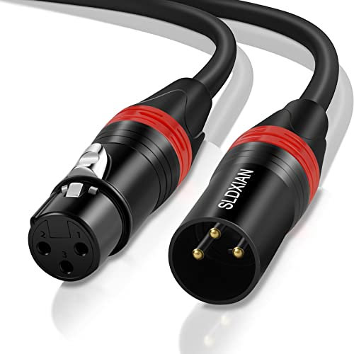 SLDXIAN Cable XLR Macho Hembra, Cable Micrófono (5M)