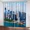SUBIKA Vorhang Mit Ösen100% Blickdichter New York Verdunkelungsvorhang 140x100cm（2x70x100cm） Vorhänge Blickdichten Farben Architektur Landschaft Manhattan Gardinen für Das Wohnzimmer für schmücken