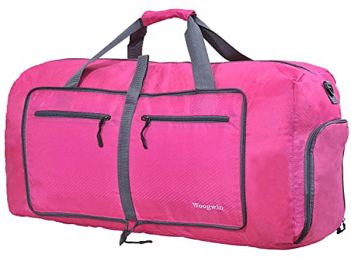 ehsbuy Sac de Voyage 60L Pliable de Grand Capacité Sac Voyage Homme et Femme avec des Chaussures Compartiment Poche étanche Sac de Sauna Vacances Sport Gym Nuit Sac de Voyage