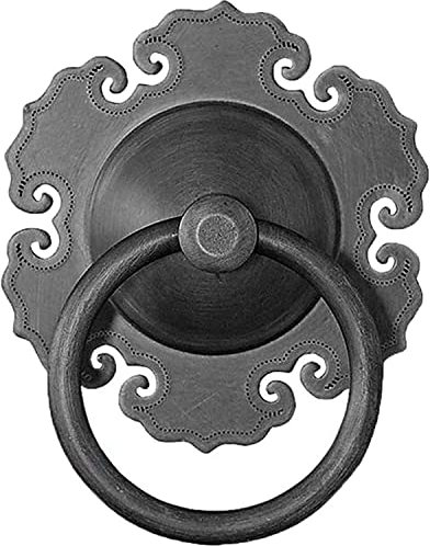 Sudemota Türklingel aus Gusseisen Türklopfer-Handring-Türgriff, langlebiger Türzug-Ring-Türgriff, Messing-Türklopfer for Gartenhaus