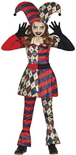FIESTAS GUIRCA Harlekin-Kostüm, Diamant, Clown, Harlekin, Halloween-Kostüm für Mädchen