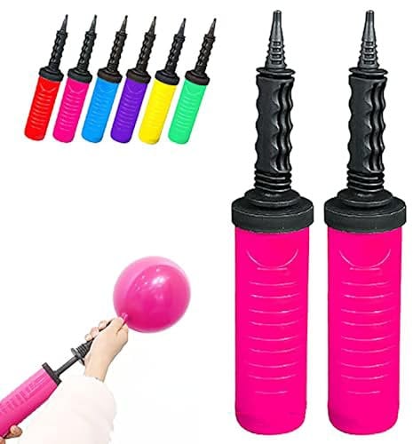 Confezione da 2 pompe per palloncini, gonfiatore manuale, pompa manuale, adatta per palloncini, kit di arco per palloncini, ghirlande per palloncini, palloncini con coriandoli e pellicola