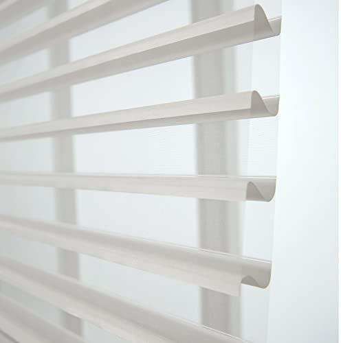 FENGSHOUU Tag-Nacht-Rollo,Zebra-Rollos,Licht Filterung Privatsphäre Rollo,Sichtschutz Sonnenschutz Rollo,Transparentes undurchsichtiges,für Balkon,Terrasse,Garten,Anpassbar (W120xH220cm(47x87in))