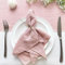 Ganekihedy 10 pièces Gaze Gaze Serviettes froissées Serviettes de Table Serviettes en Coton Doux Serviettes de Table décoratives pour la fête de Mariage de noël（Pink，40x40 cm ）