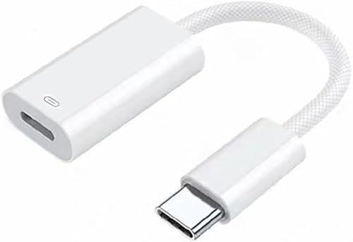 DUOYHIEL Nylon Braided USB C to Lighting Cable Adapter, 4 inch 27W PD Male to Male Lighting Extension Cord Adapter, Fast Charging and Transfer Audio Data, for iPhone15 Series and Other Type C Devices