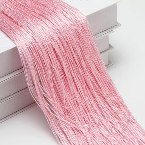 Wambere 1 Stück 1m × 2m Fadenvorhang Linienvorhang Türvorhang Hintergrundvorhang Seilvorhang Schnur Vorhang Gardine Curtain für Fensterdekoration Raumteiler Dekoration Feiertagsdekoration,Rosa