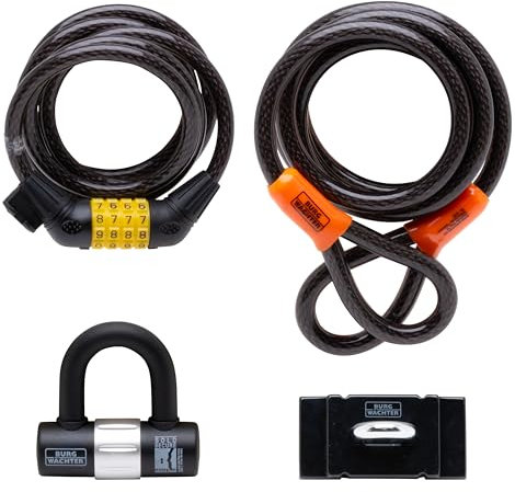 Burg-Wachter 2.1m BBQ Security Kit, Black