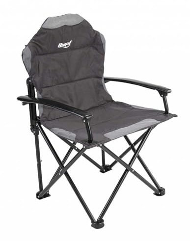 RAGOT CONFORT CHAIR XL - Modern Grau Metall Stuhl für Erwachsene - Camping - 85 cm hoch, 34 cm breit, 23 cm lang