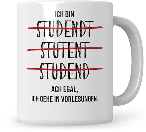 Sweetify Student Tasse, Geschenke für Studenten, Erstsemester, lustig Kaffeetasse Student Witz Kaffeebecher