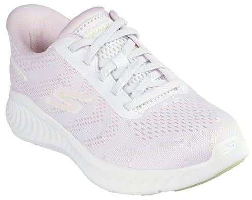 Skechers Go Walk Now Damen-Sneaker, weiß/pink, 39 EU