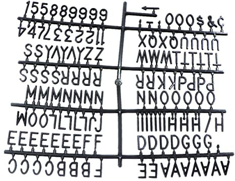 SEWACC Schwarzes Buchstabenbrett Englisches Buchstabenbrett Wandelbares Für Nachrichten Lernen Und Dekoration in Verschiedenen Und Farben