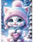 MAXBYE DIY Katze Diamond Painting Set für Erwachsen, Winter 5D Diamant Painting Bilder Kinder, Diamond Art Painting Kit für Home Wand Décor 30x40cm