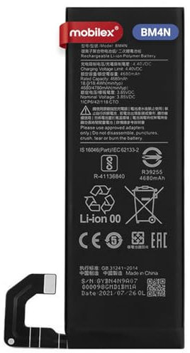MOBILEX® Interner Akku für Xiaomi Mi 10 5G (BM4N), Ersatz, 4680 mAh, OEM, Originalkapazität