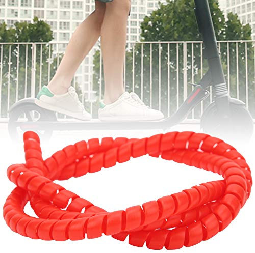 Schwarzes Spiralschlauch-Bremskabelgehäuse oder Abdeckung für M365-Elektroroller und Verlängern Sie die Lebensdauer des Bremskabels Ihres Rollers mit Dieser Le-Abdeckung! (Rot)