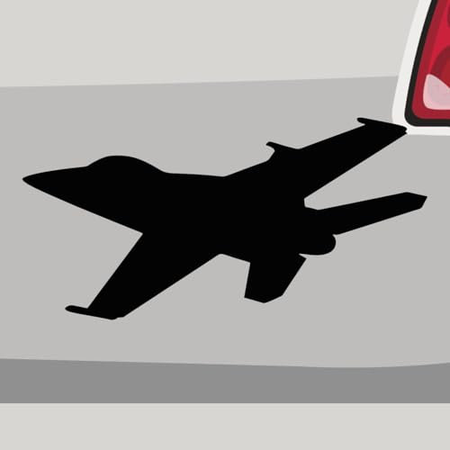 Autoaufkleber - Jet Flugzeug Armee Flieger - Sticker, Aufkleber für Auto, Motorrad, Fahrrad, Laptop, LKW, JDM Decal Racing (10x5cm | Schwarz)