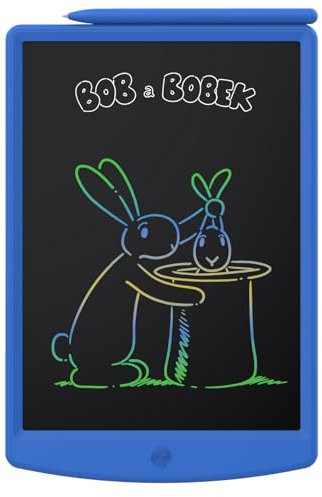 GOGEN Maxi Writing Board I Educational I 10 Inch Display I LCD I Drawing Board I Tablet for Children and Adults I Erasable Reusable Writing Drawing Pad I Erase Button I Pen I Blue