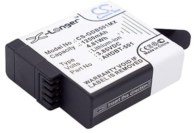 RayVotl Batteria compatibile con GoPro Hero 2018, Hero 5, Hero 5 Black, Hero 6, Hero 6 Black, Hero 7, Hero 7 Black, codice articolo: AABAT-001, AABAT-001-AS, AHDBT-501, 1250 mAh
