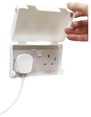 BabySecurity Electric Plug Socket Cover (Double) Prevents Tampering Accidents, Ideal for Home, School and Nurseries - White UK 3 Pin Plug (Pack of 12)