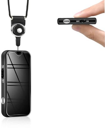 64GB Mini Diktiergerät mit Starkem Magnet, Digitales Aufnahmegerät mit Sprachaktivierung & OTG, 1536Kbps HD-Stereo, 388 Stunden Aufnahmezeit, MP3 Voice Recorder für Vorlesung, Meeting & Interview